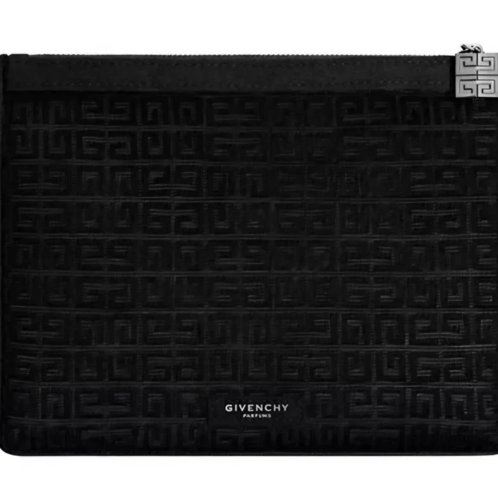 Givenchy Black Embossed Logo Tote Pouch